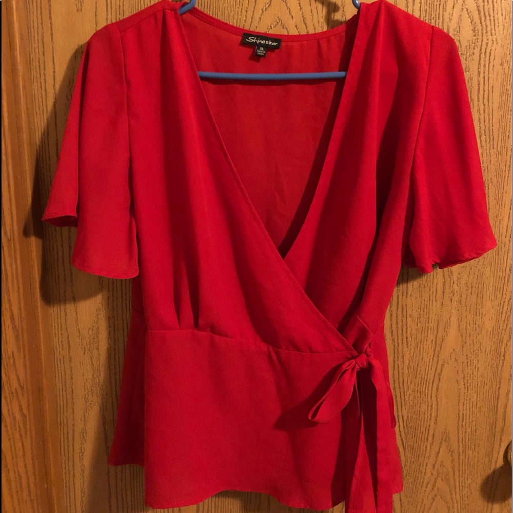 Beautiful red light weight blouse
